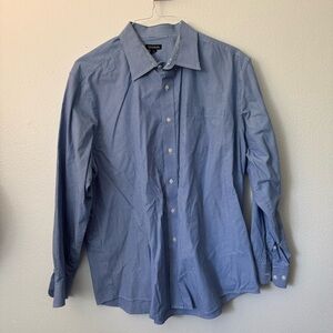 George Men’s Dress Shirt XL (46–48) Blue Pinstripe Long Sleeve Button-Up $15